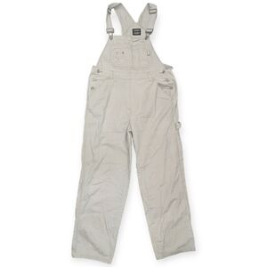 Squeeze Khaki Cargo Carpenter Overalls Women's Size Large
